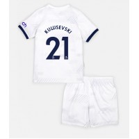 Stroje piłkarskie Tottenham Hotspur Dejan Kulusevski #21 Koszulka Podstawowej dla dzieci 2023-24 Krótki Rękaw (+ szorty)